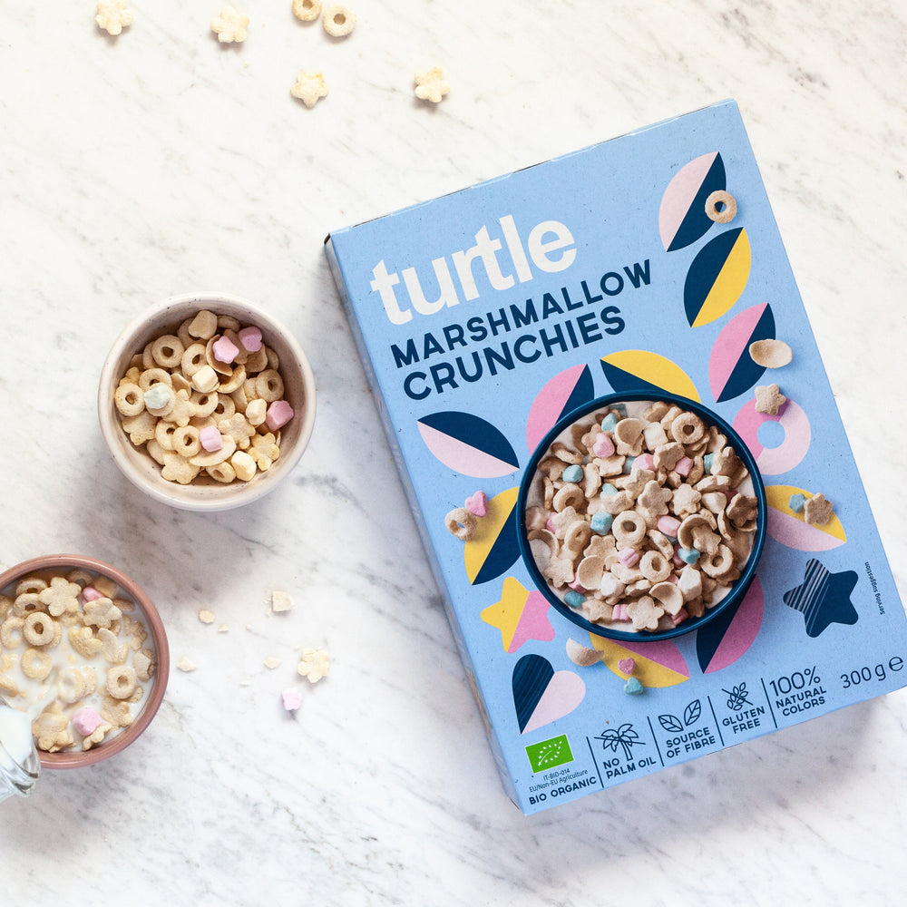 Savor the delightful crispiness of vanilla-Infused oat cereal, paired with crunchy marshmallows that'll transport you back to childhood! Enjoy the comfort you need to kick off your day in high spirits!  These gluten-free cereals are rich in fiber, free from palm oil, and made with 100% natural colors.
