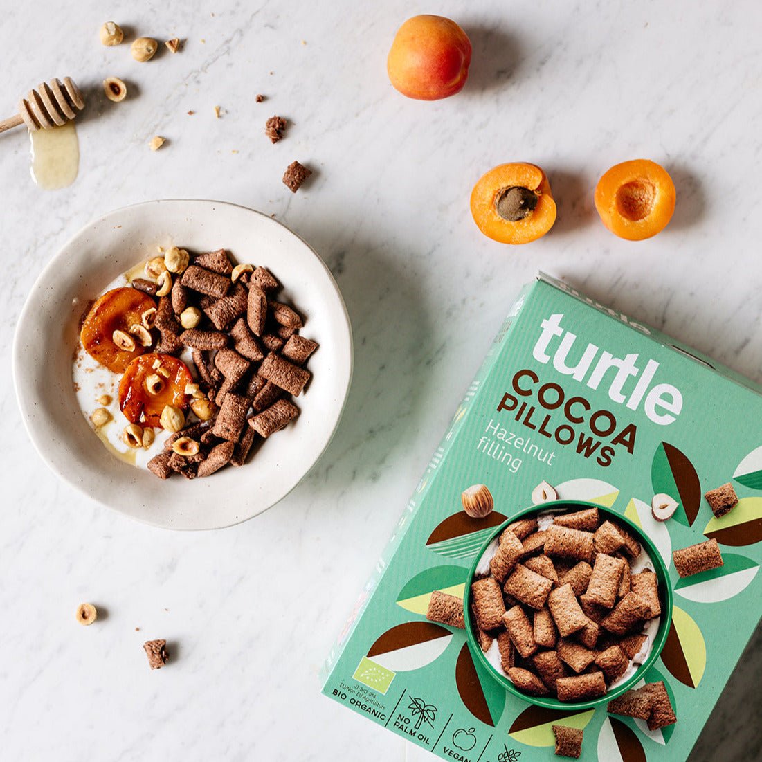 Healthy Gluten-Free Cereal | Cocoa Pillows with Hazelnut - Turtle