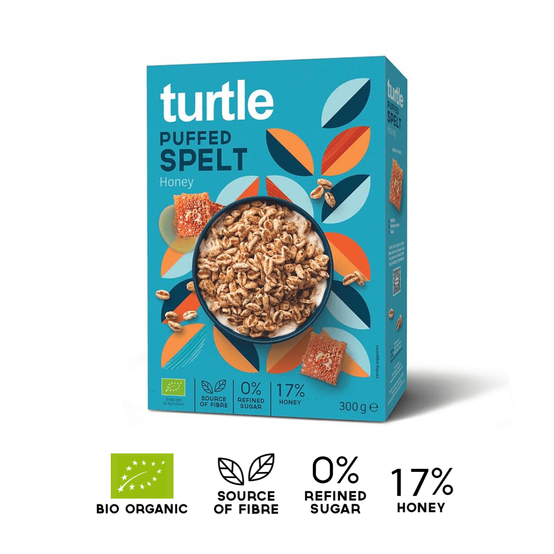 Gepuffter Dinkel mit Honig - Turtle - Better Breakfast!