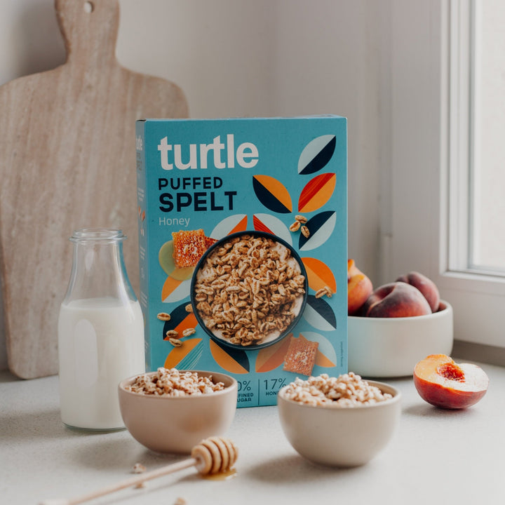 Gepuffter Dinkel mit Honig - Turtle - Better Breakfast!