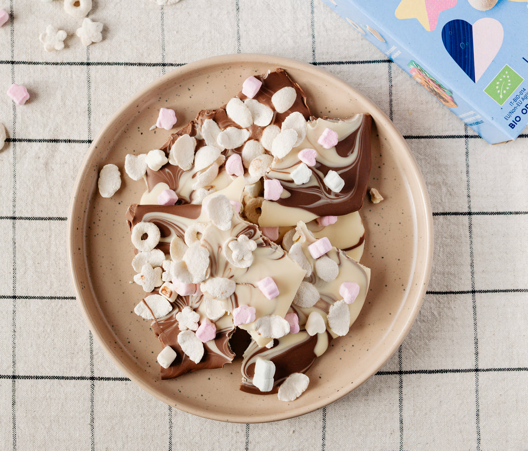 Chocolate Bark avec des Marshmallow Crunchies