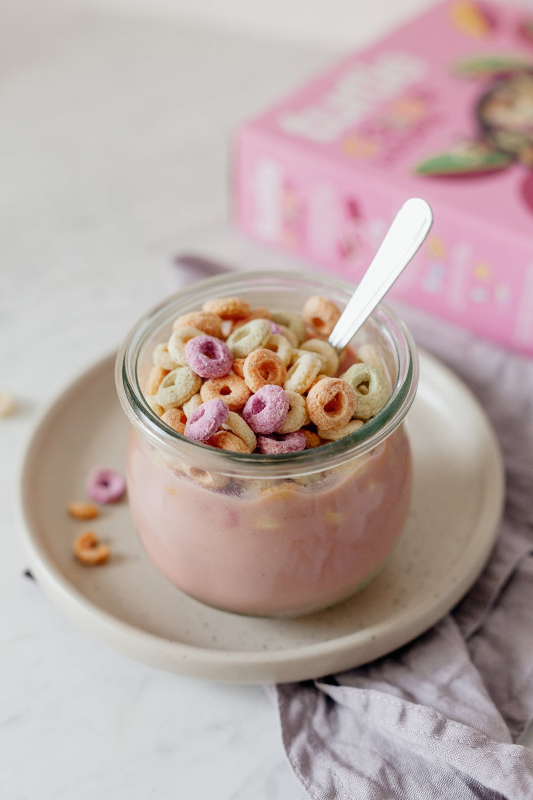 Zelfgemaakte aardbeienmelk met Color Loops - Turtle - Better Breakfast!