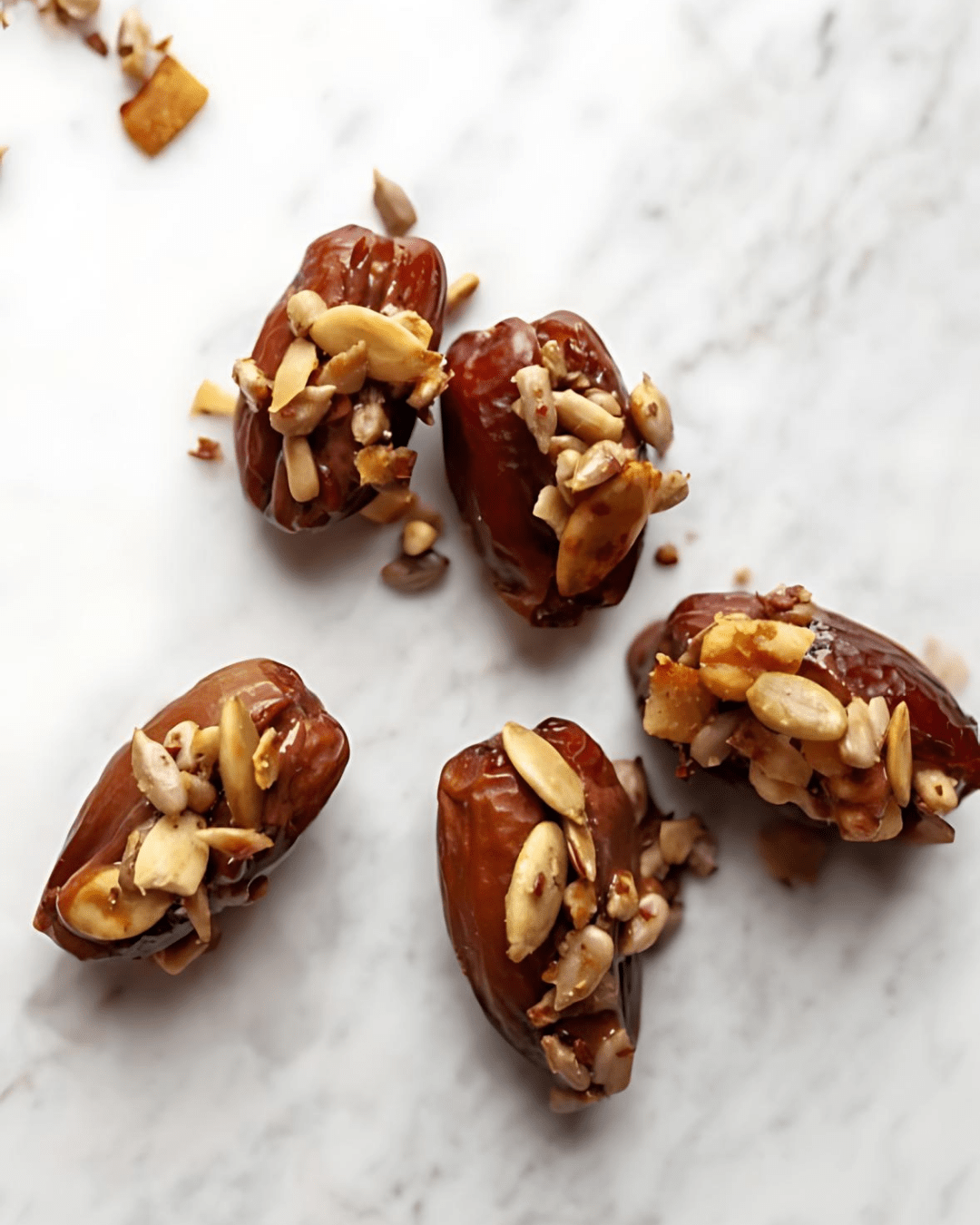Gevulde dadels met notenboter en granola - Turtle - Better Breakfast!